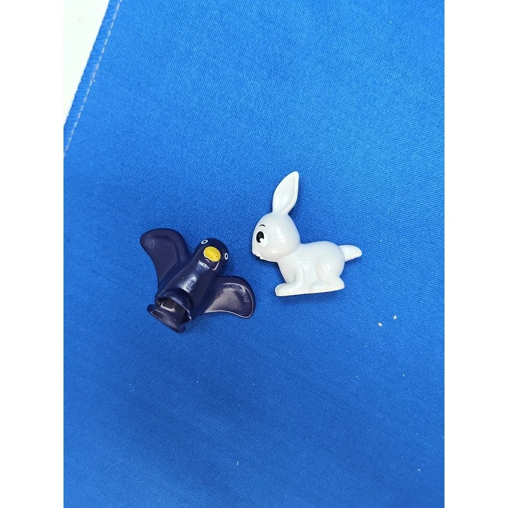 11 Playmobil Lot Animals Dog Cat Cow Bird Goat Pig Chicken Deer Vintage